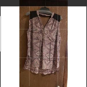 Heartloom printed silk tunic size M